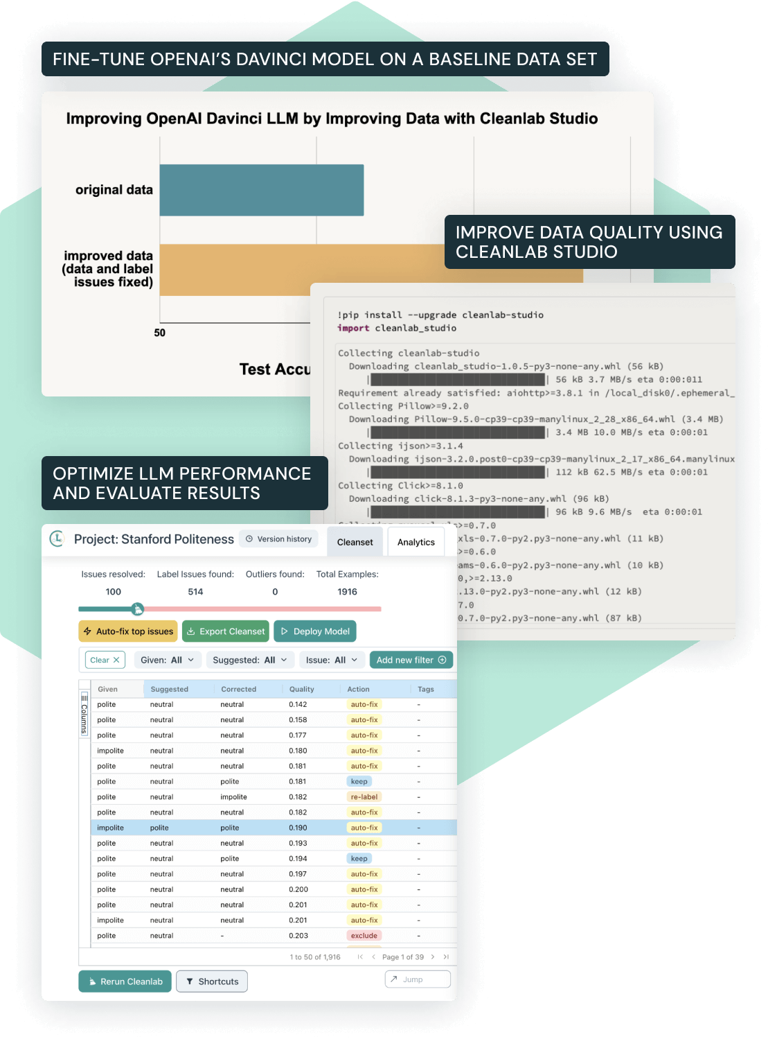 Better LLMs With Better Data Using Cleanlab Studio Databricks