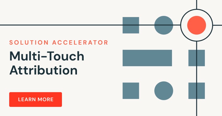 Image of a marketing dashboard showing multi-touch attribution metrics