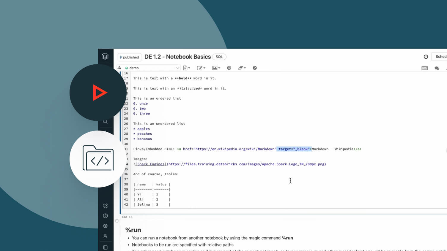 Tutorial - Notebook Basics | Databricks