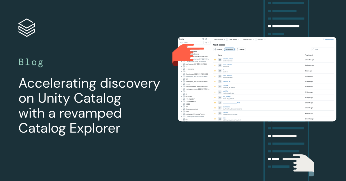 Accelerating discovery on Unity Catalog with a revamped Catalog Explorer