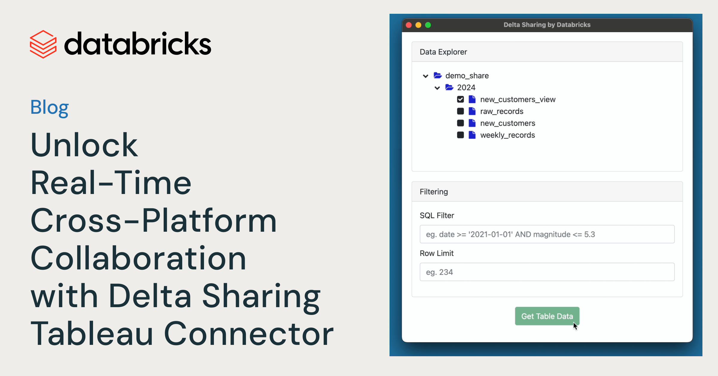 通过Delta Sharing Tableau连接器实现实时跨平台协作