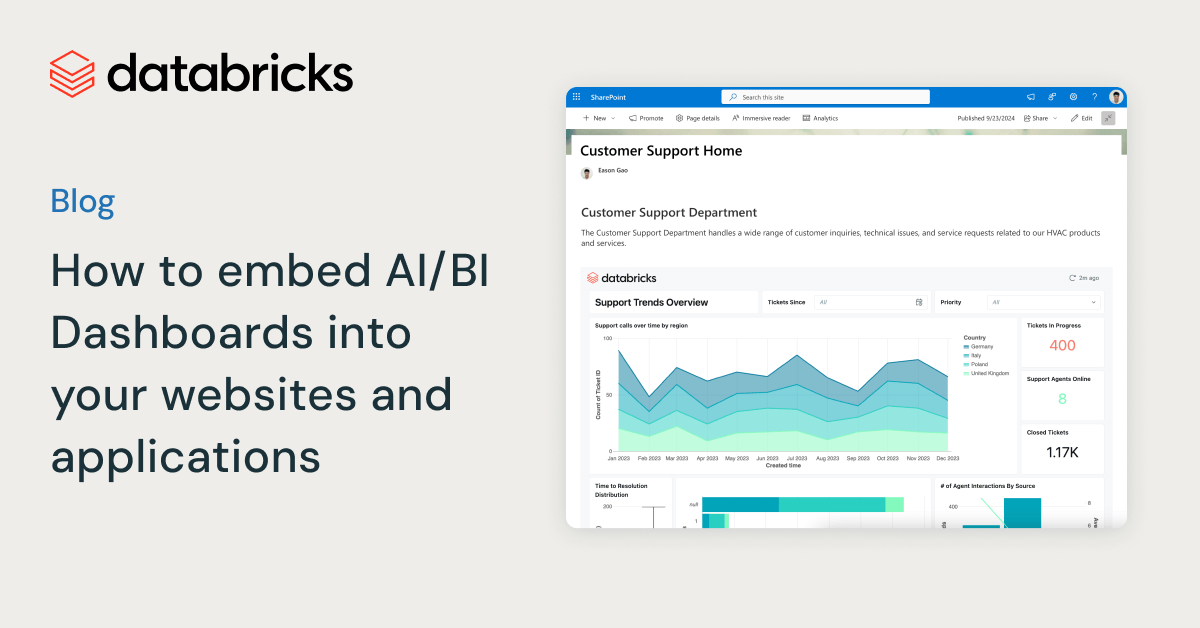 How to embed AI/BI Dashboards into your websites and applications