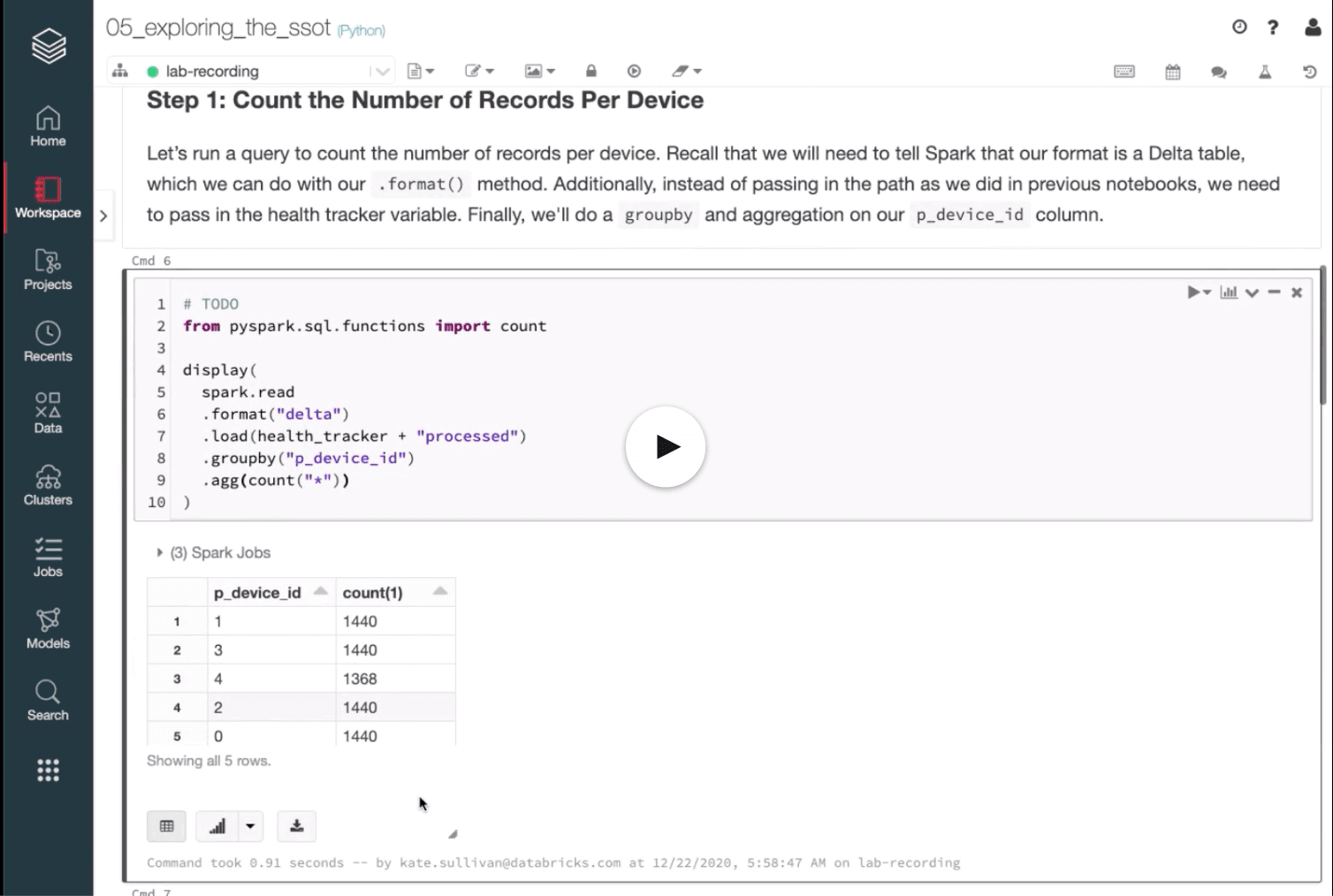 Querying your Azure Databricks lakehouse