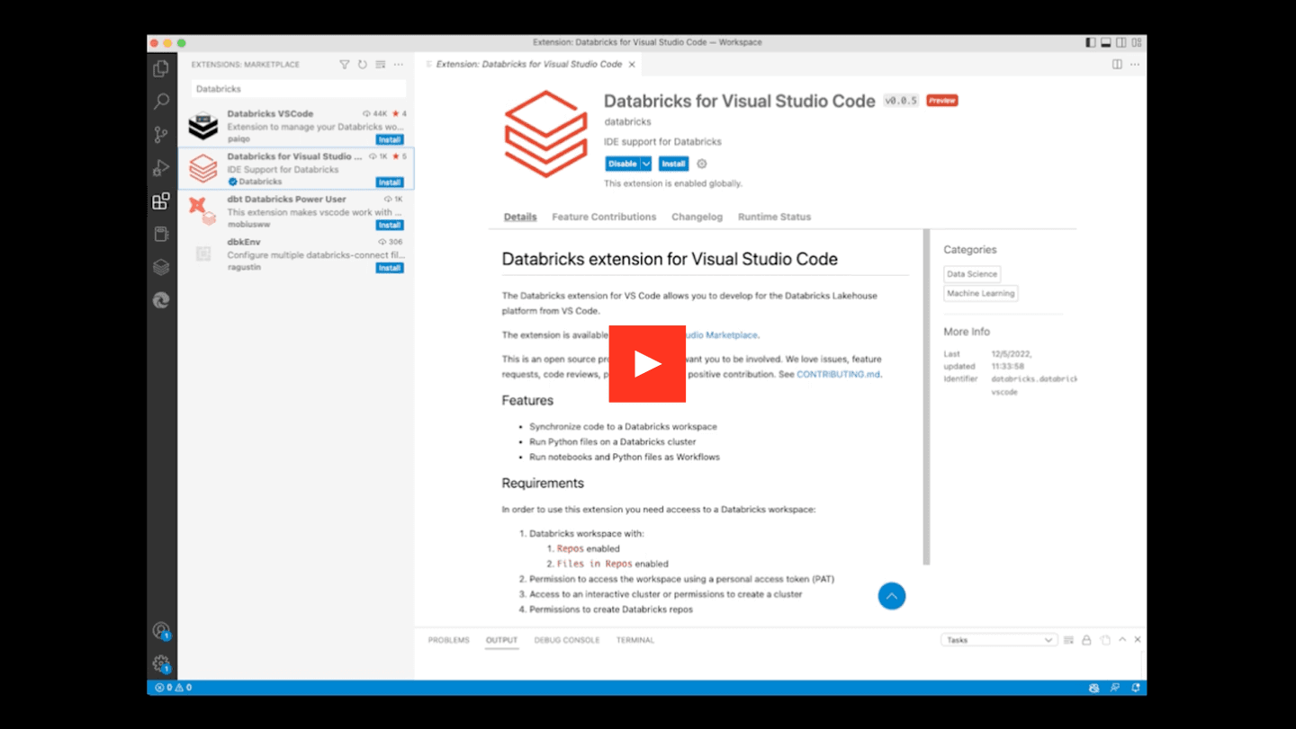 Databricks for Visual Studio Code
