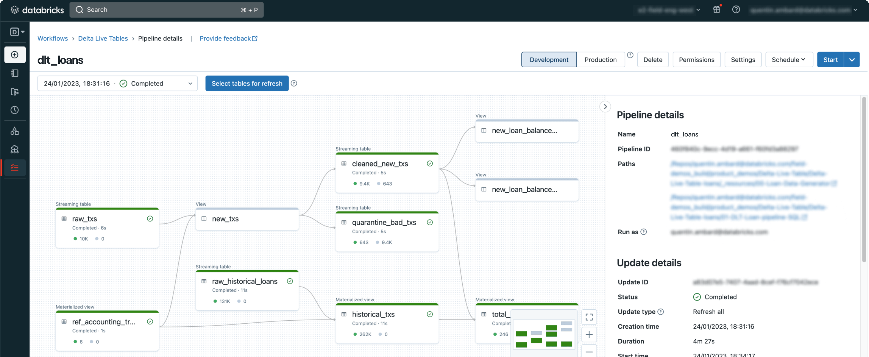 header image delta live tables