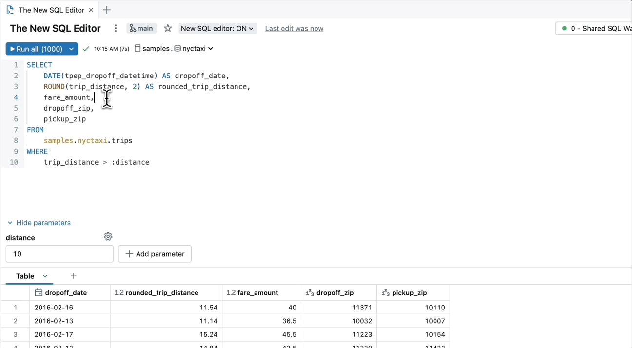 Git support for queries