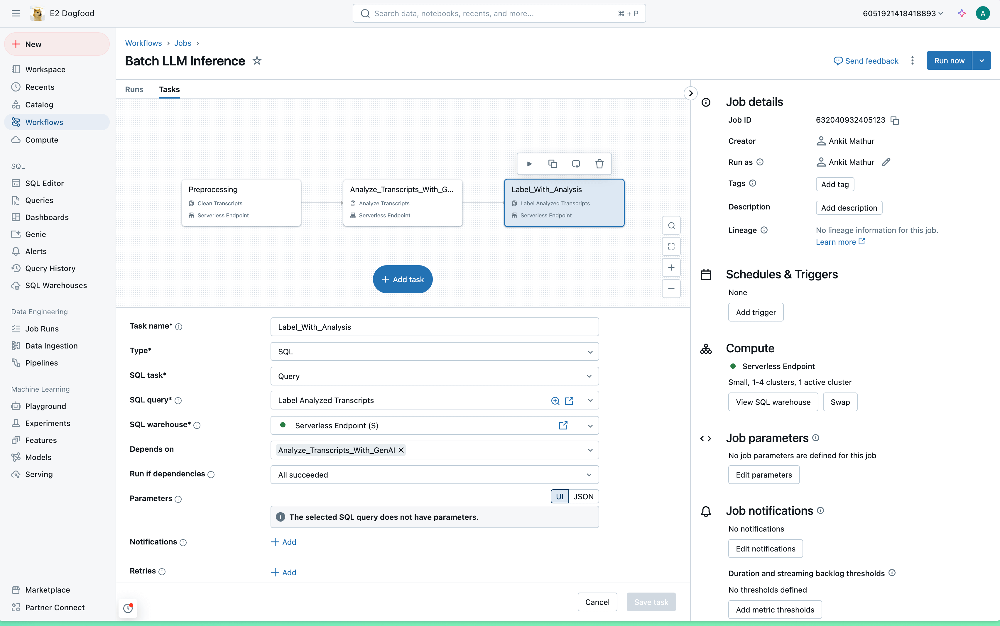 Run an end-to-end batch workflow with the new solution.