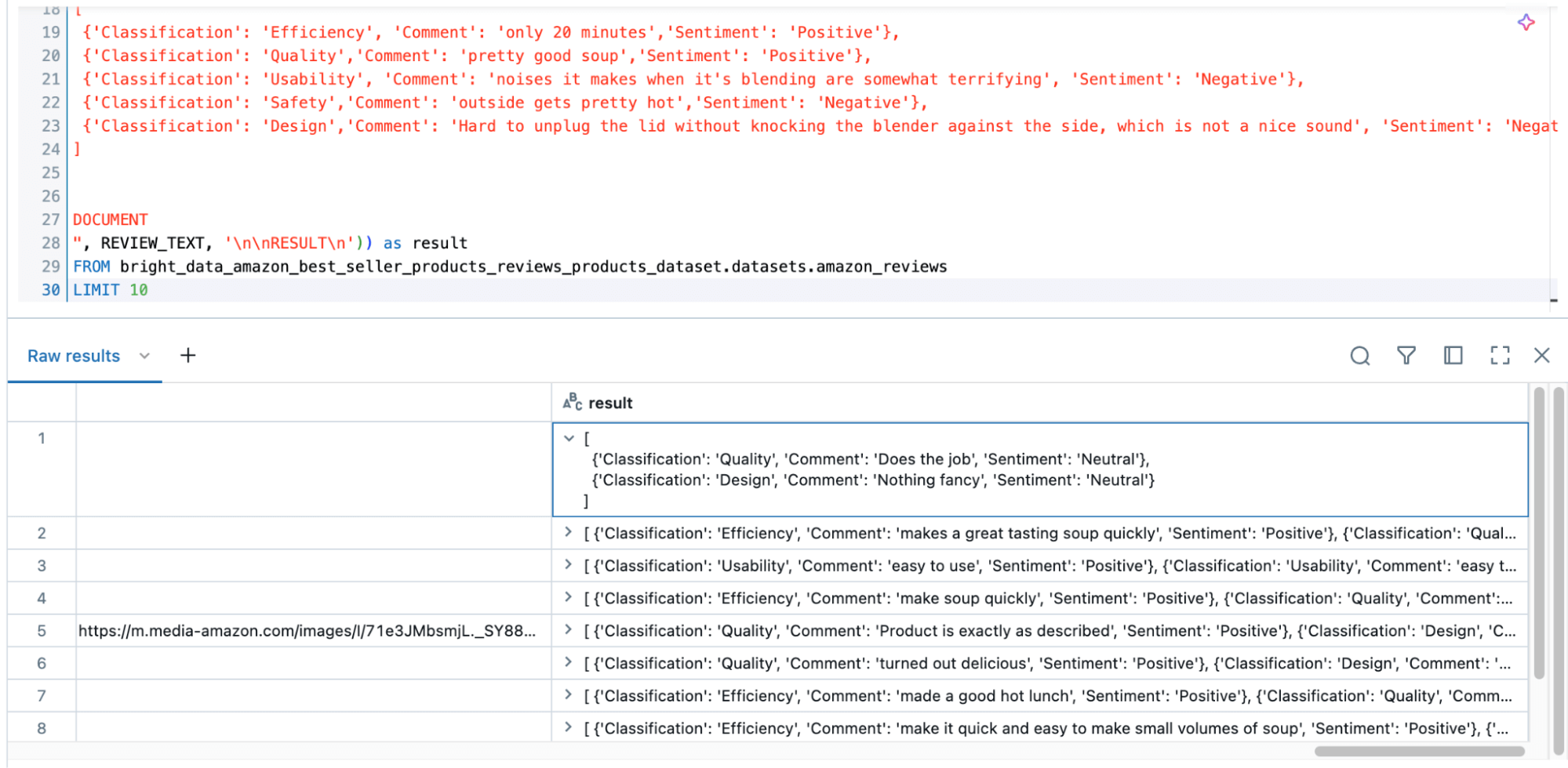 run query and see results