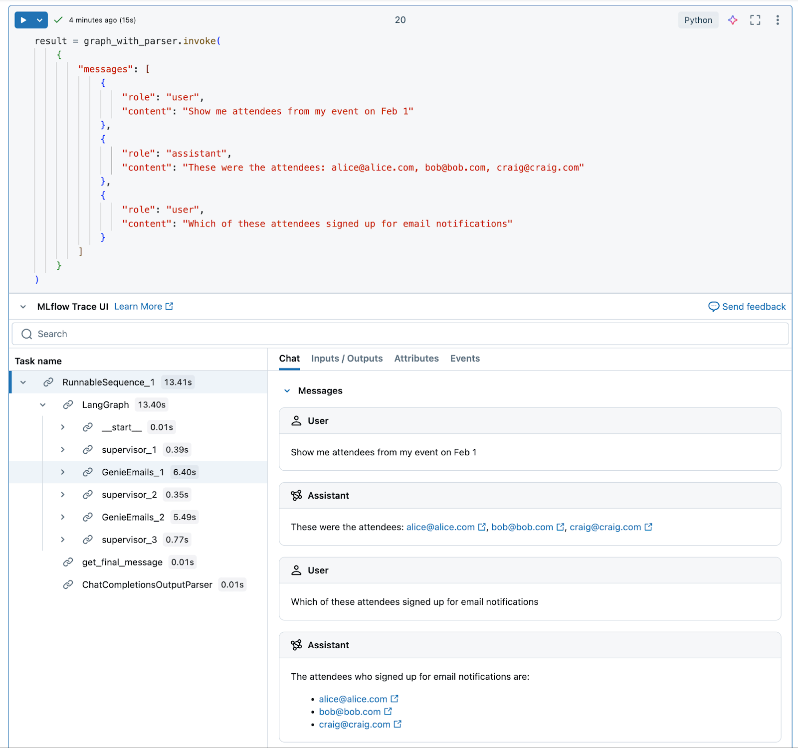 UI de Rastreamento ML Flow