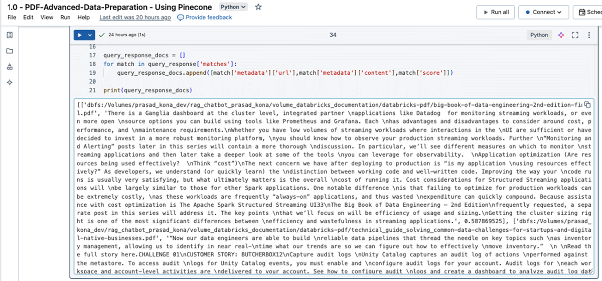 Integrate Pinecone and Databricks into Arbitrary Code