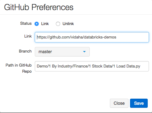 Setting up GitHub version control in Databricks.