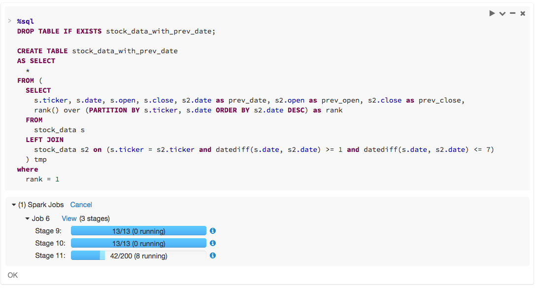 Condensed view of Spark Job partitions