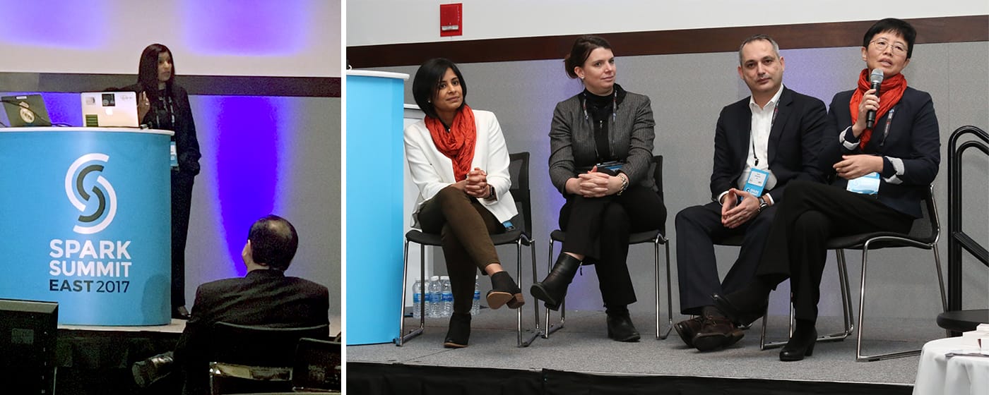 Kavitha Mariappan gave a keynote at the Women in Big Data panel.