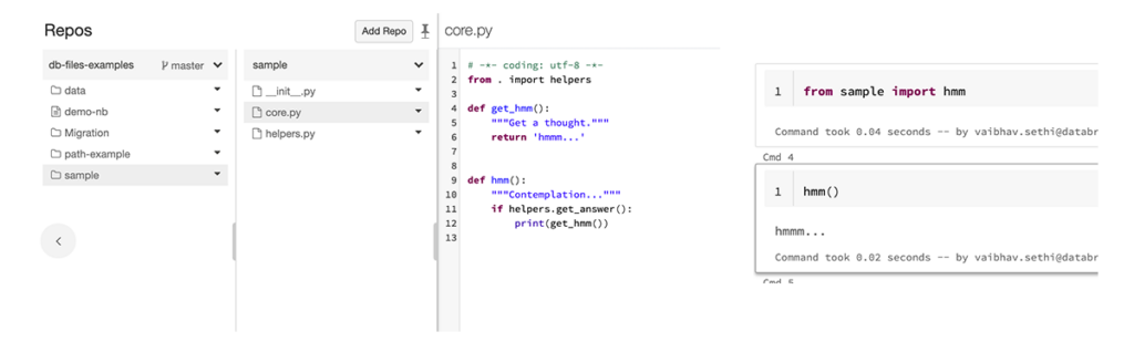 Importing python modules in a Repo