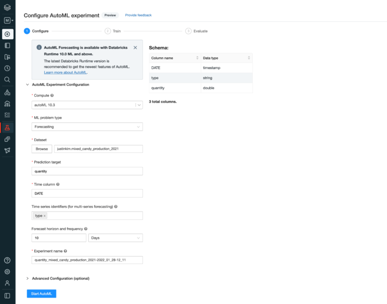 Simplify Your Forecasting With Databricks AutoML - The Databricks Blog