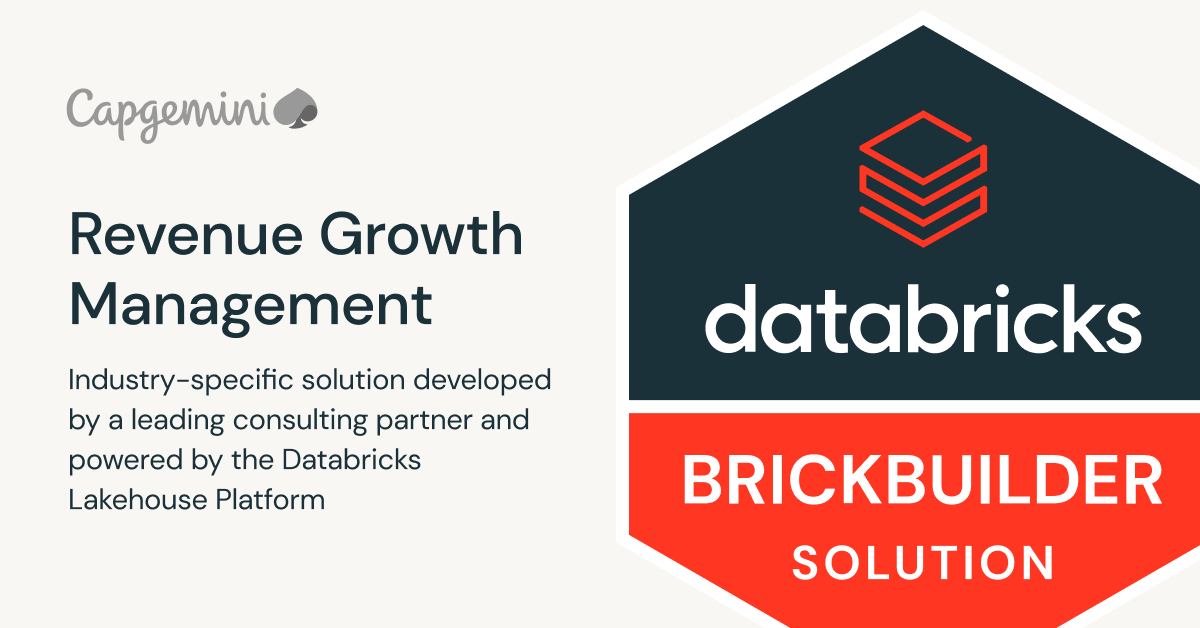 Capgemini Revenue Growth Management Connect Databricks