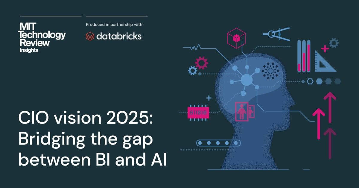 CIO vision 2025 Bridging the gap between BI and AI Infographic